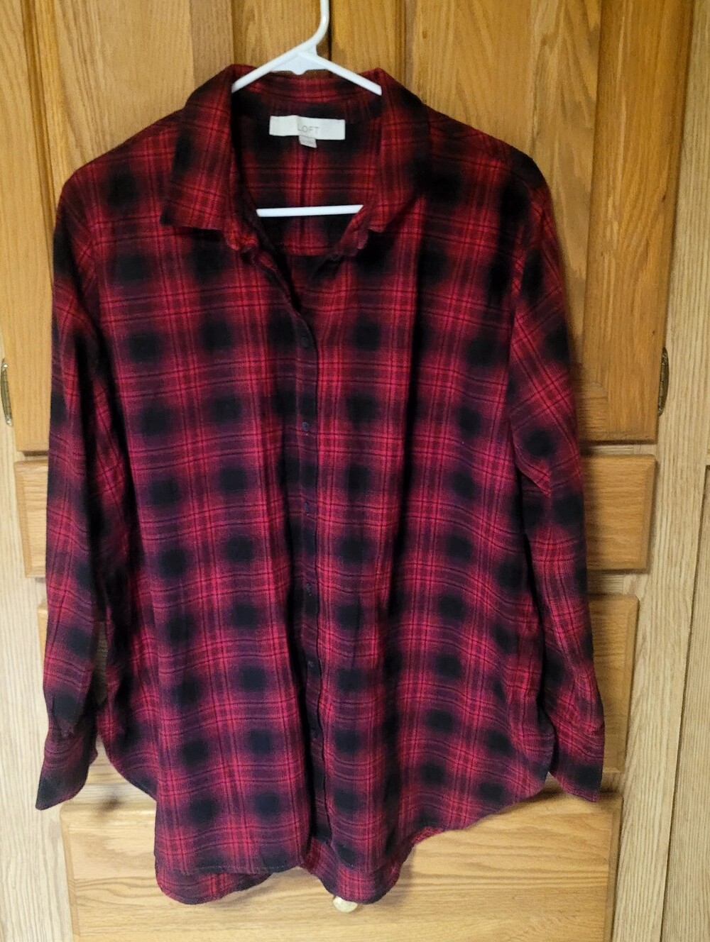 Loft Classic Red And Black Flannel, 100% Cotton, Size XL